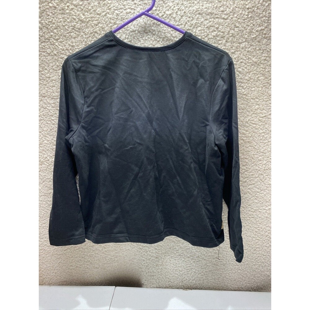 Onque Casuals Halloween Jack O Lantern Scarecrow Jacket Black Petite Medium PM - Picture 3 of 4